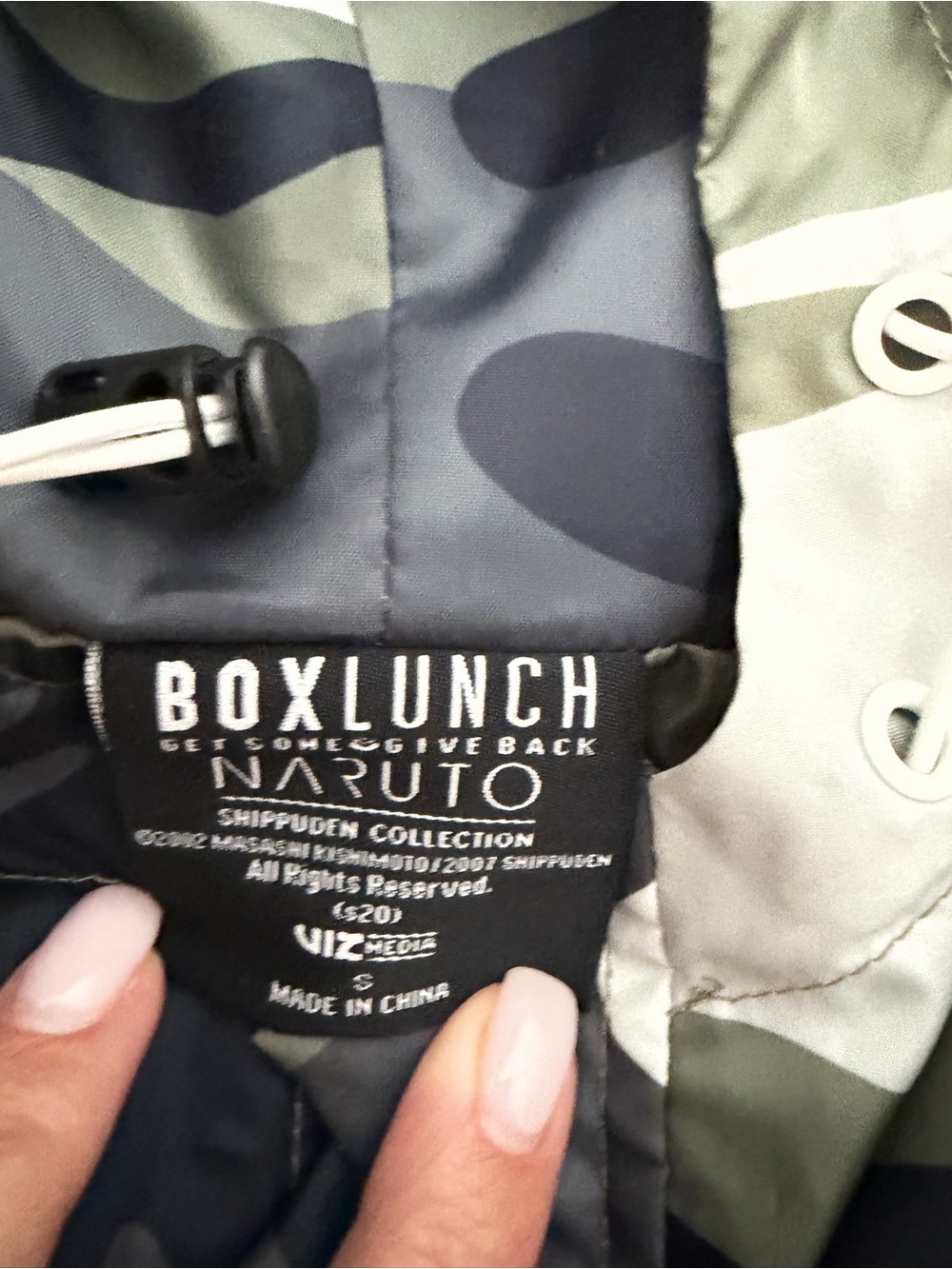 BoxLunch Naruto Shippuden Men's Green & Gray Camo Field Jacket